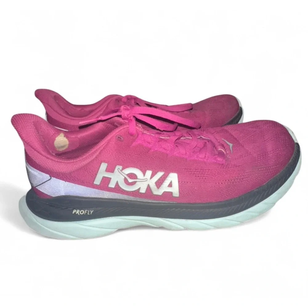 Hoka One One Mach 4 Womens Running Shoes Festival Fuchsia Pink Black PROFLY 9.5B